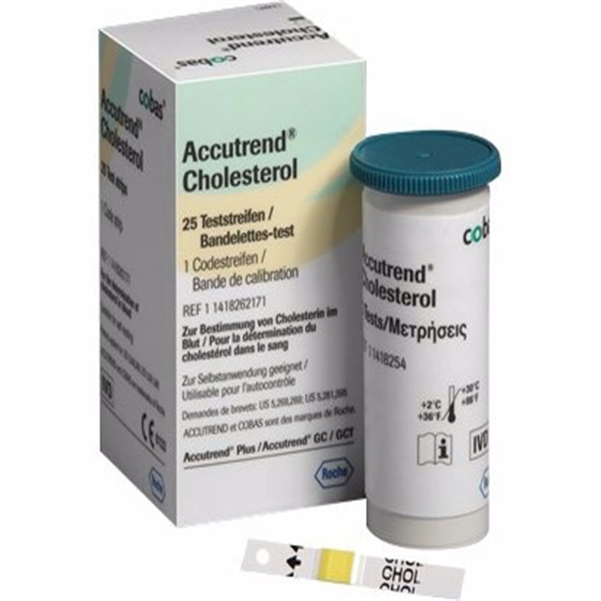 Accutrend cholesterol test strips (25)